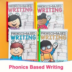 Phonics Writing 컬러링 파닉스 쓰기 프롬프트 아이들 영어연습 워크북, 4 books
