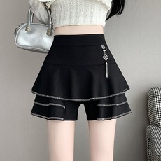 아랑고고 댄스복 캉캉치마 치마바지 라인댄스복 화려한 난타복 무용복 장구 트로트 단체복 스커트 무대복 빅사이즈 레이어드 가수 축제 공연복 미니