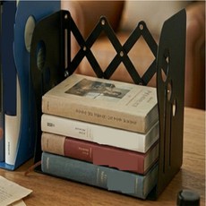 최주부 길이조절 책꽂이 소 북엔드, 블루