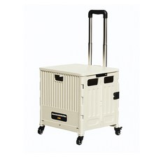 折疊購物車 買菜車，可折疊、大容量、輕巧耐用，購物搬運好幫手, 【超大號】四輪 白色, 1個