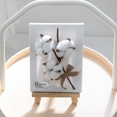 목화캔버스액자set 25cm (이젤포함) 조화 인테리어, 1개