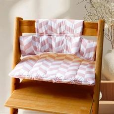 아기 식사 의자 쿠션 가을 겨울 외출 휴대용 미끄럼 방지 통합 쿠션 아기 먹는 성장 의자 액세서리, Pink