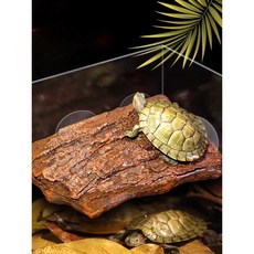 거북이 일광욕 플랫폼 클라이밍 대 수족관 조경 수심 조절 흡착식 플로팅 아일랜드, 1개