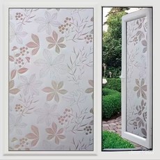 【新品上架】加厚磨砂玻璃隱私貼膜簡約現代設計花色隔離隱私隔離光綫防爆強效, 1個, 水墨畫【自帶膠】,寬30cm*長3米【送工具】