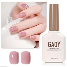 GAOY Jelly Nude 젤 매니큐어 16ml 시어 네오디뮴 젤 폴리쉬 네일 아트 DIY용 UV 라이트 큐어 색상 1078, 더스티 로즈
