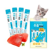 츄릅 짜먹는 고양이 간식 참치 4P(60g) 1팩, 츄릅 참치 60g 1팩