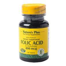 NaturesPlus 天然佳 葉酸錠 800mcg, 1個, 90顆
