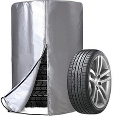 타이어 커버 실외 옥스포드 420 D 천 두꺼운 간단하게 찾을 수 있는 사이즈 조견표 UV 컷 열화 더러움 코팅, 1개