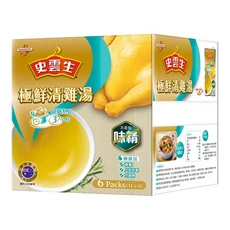 史雲生 極鮮雞湯 不添加味精, 6個, 1L