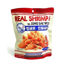 정새우 진짜새우 오리지널맛, 40g, 8개