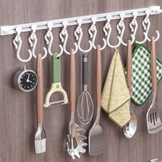 다용도걸이 무타공 조리도구 국자걸이 행거레일 거치대