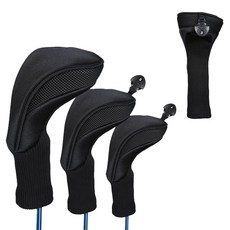 HACC 골프 드라이버 헤드 커버 패브릭 1번, 블랙