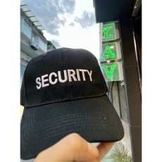 ROTHCO Security 保全老帽 經典黑色白字棒球帽, 1個