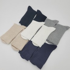 국산 면스판 발목조임없는 중목양말세트 무압박 사계절용, 1개