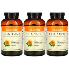 NatureWise CLA 1250 1000mg 네이쳐와이즈 CLA 1250 1000mg 180 소프트젤 3병, 3팩