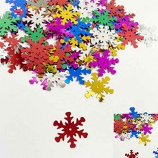 더아이 눈꽃 스팡클 만들기 재료 반짝이장식 눈꽃모양 공예용비즈