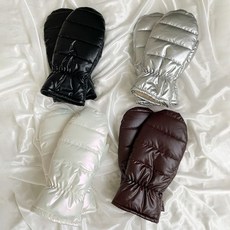 패딩 벙어리 장갑 벙어리 장갑 패딩 터치 ehd+302uH, 실버_블랙