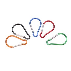 YAFIYGI 대형 카라비너 클립 10.2cm 4인치 알루미늄 빅 스프링 스냅 키 체인 후크 실외 사용 내구성 있는 키체인 야외 열쇠고리 장비 정리에 블랙 294439