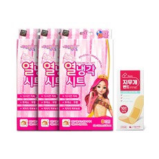 아텍스 캐릭터 열냉각시트 시크릿쥬쥬 6매 x 3개 총18매 + 지우개밴드 10매 멸균밴드, 1개