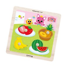 손잡이퍼즐 과일 P398 손놀이완구 소근육발달 목재퍼즐