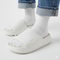 국내매장판 나이키 슬리퍼 캄 슬라이드 써밋화이트 DX4816-100