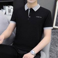 2026 男士夏季 POLO衫 短袖 薄款 刺繡 寬鬆 透氣 T恤 V領 襯衫 白色 高爾夫球衫 防皺 休閒 上衣 大尺碼 涼感 排汗衫