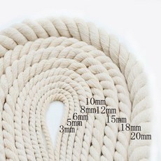 二股棉線麻繩，手工編織配件，粗定型繩，耐磨耐拉尼龍繩, 5mm 6米, 1個