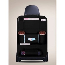 椅背收納袋 置物 椅背掛袋 車用 汽車收納 後座收納 儲物袋 皮革質感, 黑色經典款, 1個