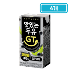 남양 맛있는 두유 GT 고칼슘 검은콩깨맛, 190ml, 4개