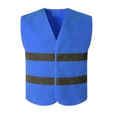 하이라이트 벨크로 베이직 안전조끼, 블루, 1개