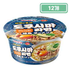 하림 이스타항공 콜라보 라면의 도시 도쿠시마 라면 큰컵 111g, 12개