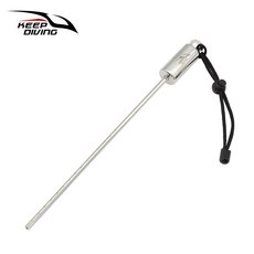 潛水搖鈴叮叮棒不銹鋼敲瓶器水下探棒帶刻度自響含手繩SSA-DD30 潛水鈴鐺 水中搖鈴 叮叮棒 水中搖鈴, 黑色