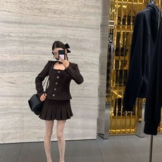 스퀘어넥 울 트위드 자켓 여성의류 겨울아우터 하객룩 데일리룩 오피스룩