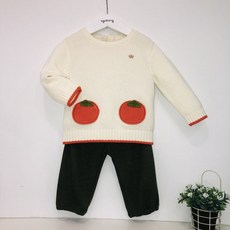 아가방 듀토마토니트상하 부드러운 니트 원단의 봄 상하복세트입니다~~