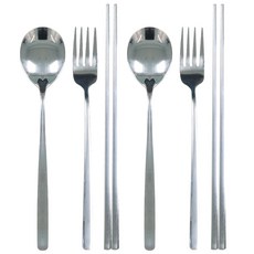 newris Selina 餐具西式餐具勺叉筷子套組 2 件, 銀色