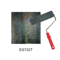 10인치 패턴 페인트 롤러 벽화 장식용 아트 롤러 텍스처 스텐실 도구, 17 EG722T
