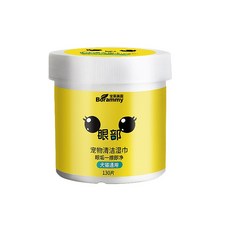 寶萊美露 寵物眼部清潔濕巾 貓狗適用 130片裝, 1個, 眼部濕巾【130片/盒】