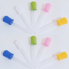 건코몰 프리미엄 안전 과학 실험용 어항청소 플라스틱 미니 스포이드 세트, 10개, 5ml