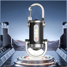 USB 충전식 키체인 손전등 방수 초강력 LED 미니 휴대용 캠핑 용 랜턴, [4+3]플라스틱타입(휴대전화 충전 불가)