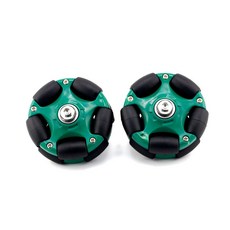 브롬톤 만능휠 이지휠 360도 회전 고무바퀴 대차바퀴 이동식바퀴 교체용, 1개, 1cm, 우편 그린 2개