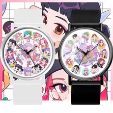 人氣熱賣 Kpop獵魔女團動畫baby佐伊米拉魯米指針手錶定製.db二次元送朋友, 1個, 尼龍編制錶帶【無手錶】,送電池+錶帶【無禮盒】