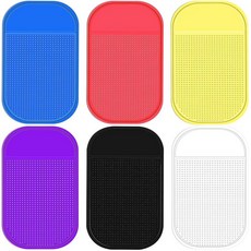 Blulu 6피스 다이아몬드 아트 페인팅 액세서리 미끄럼 방지 도구 스티커 매트 다이아몬드 페인팅 트레이 스티커 젤 패드 범용 마운트 홀더 14.9 x 8.3cm5.6 x 3., Dark