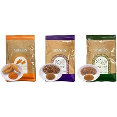 스패니언 커리 향신료 세트 3종 (강황 큐민 고수) 각 100g 레시피 포함, 사이즈, 1개