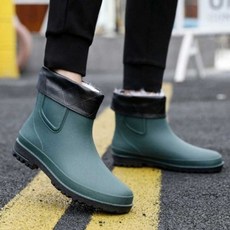 레인 장화 패션 기모털안감장화 우화 남성용발목부츠 남성용발목부츠 기모털안감장화