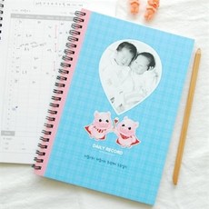 아트박스/제이밀크 토실토실 우리 둥이들 쌍둥이 수유일지-하늘, 단품없음, 상세설명 참조