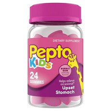 Pepto 아동용 젤리 가끔 발생하는 위장 장애 산성 소화 불량 신 위 및 속쓰림 완화 젤리 24개 122786, Pepto 아동용 젤리, 가끔 발생하는 위장 장애, 산, 1개