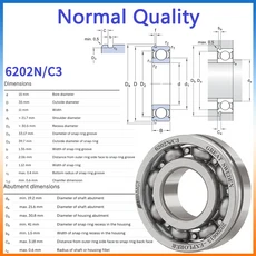 AMGT 베어링 6202 깊은 홈 볼, 01 6202NC3