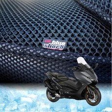 블루샤크 TMAX 티맥스 530 560 18년식이후 오토바이 쿨시트 바이크 스쿠터 쿨 메쉬 안장 방석 시트 커버 쿨매트, 1개, 블랙