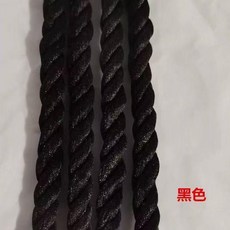 編織繩 攀爬架手工配件彩色尼龍繩, 黑色,8毫米20米 顏色細膩耐用