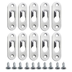 사진 금속 패스너 가구 44mmX16mm 프레임 옷걸이 그림 구멍 캐비닛 열쇠 걸이 10 액세서리, 1개, 10PCS